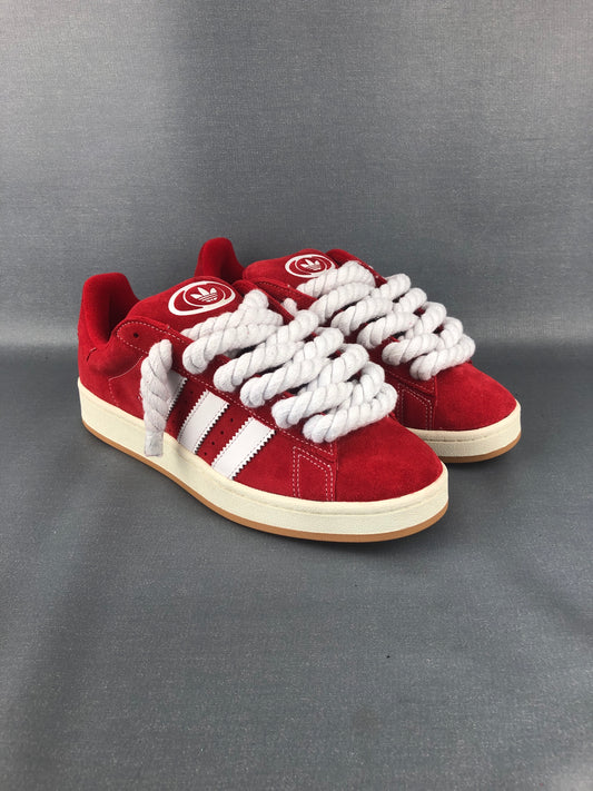 Adidas Campus 00s Rouge | Lacets Corde Blanc