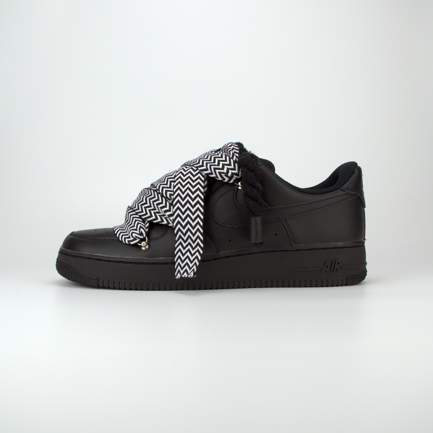 AF1 Black | Lanvin Black & White Rope Forces