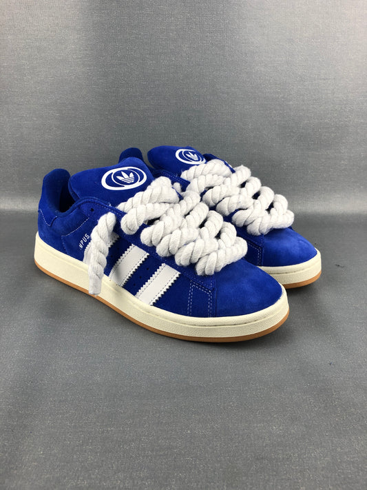 Blue Adidas Campus 00s | Rope Laces White