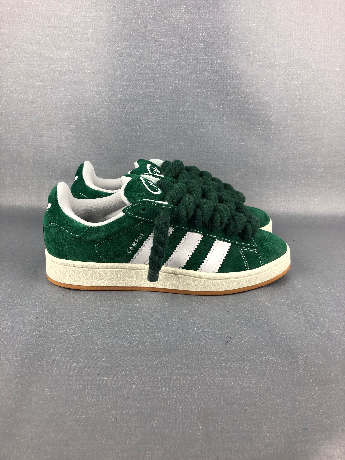 Green Adidas Campus 00s | Rope Laces Green