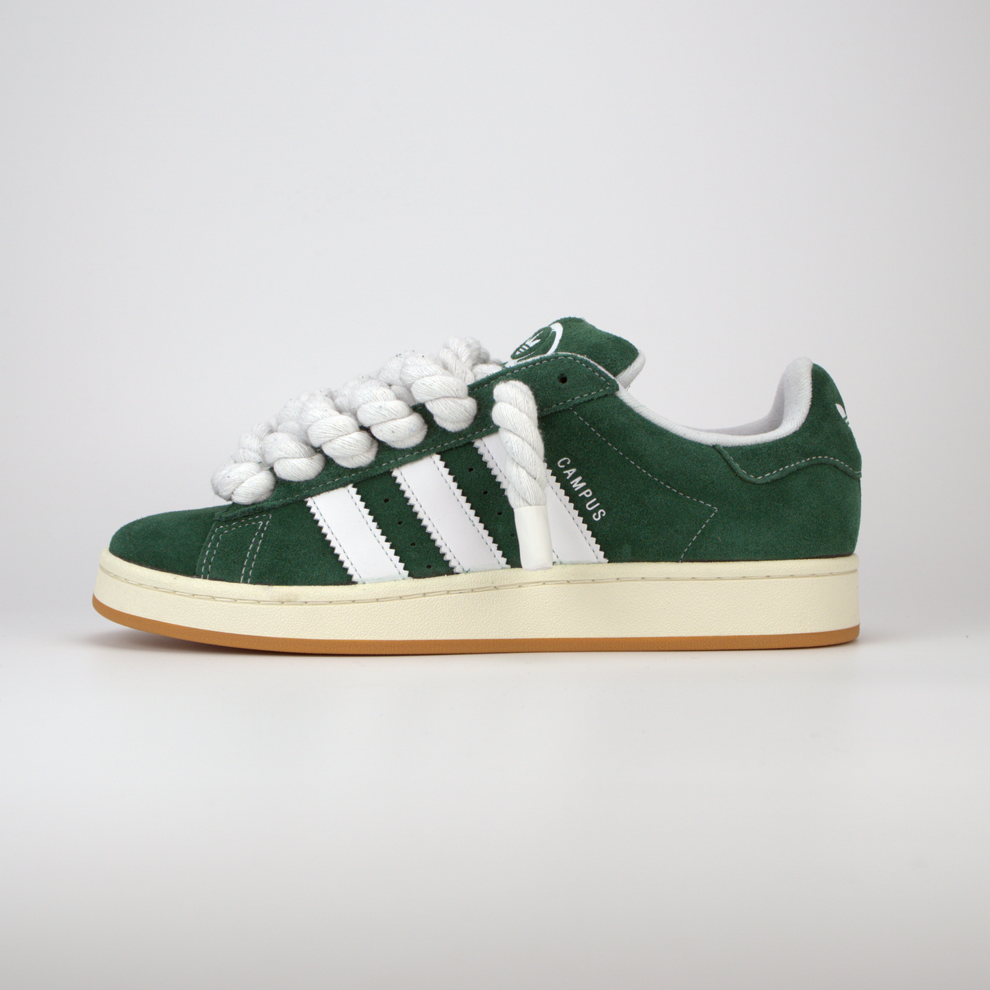 Green Adidas Campus 00s | Rope Laces Weiß