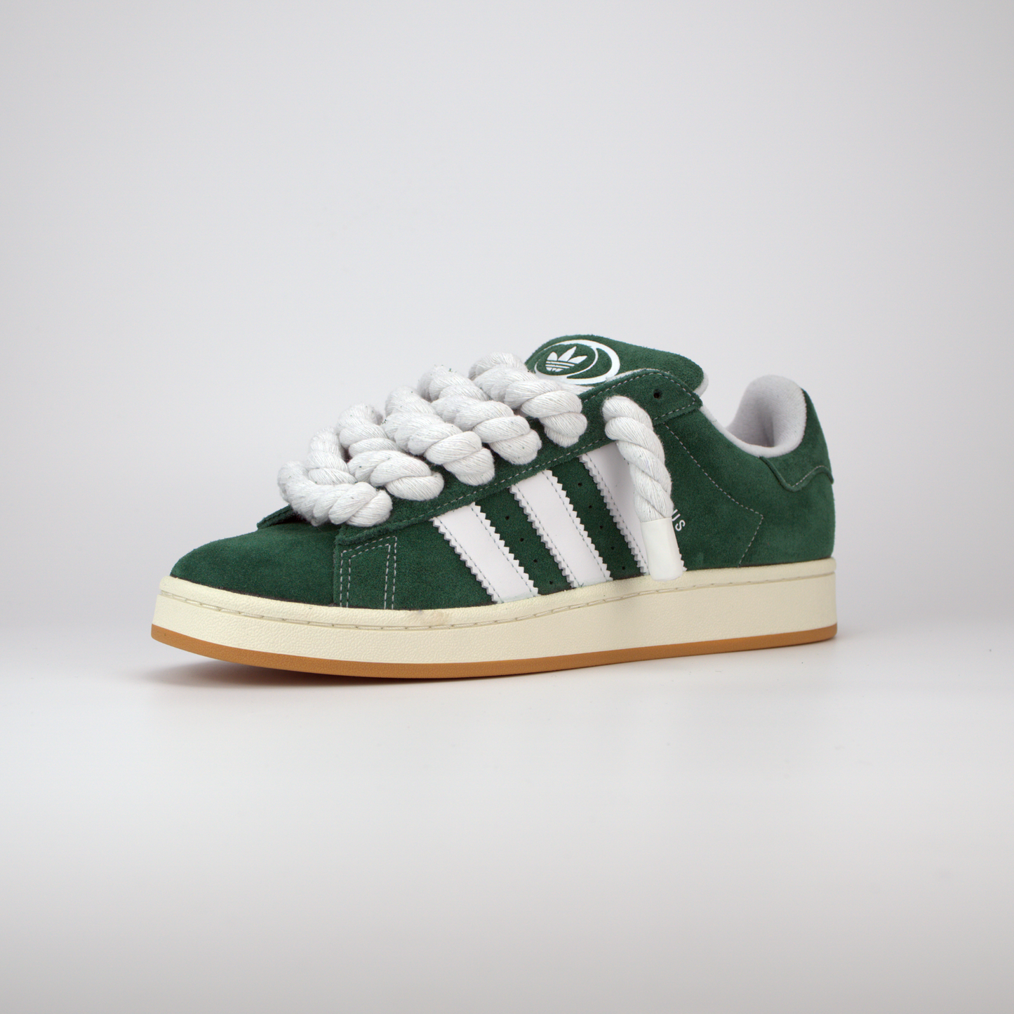 Green Adidas Campus 00s | Rope Laces White