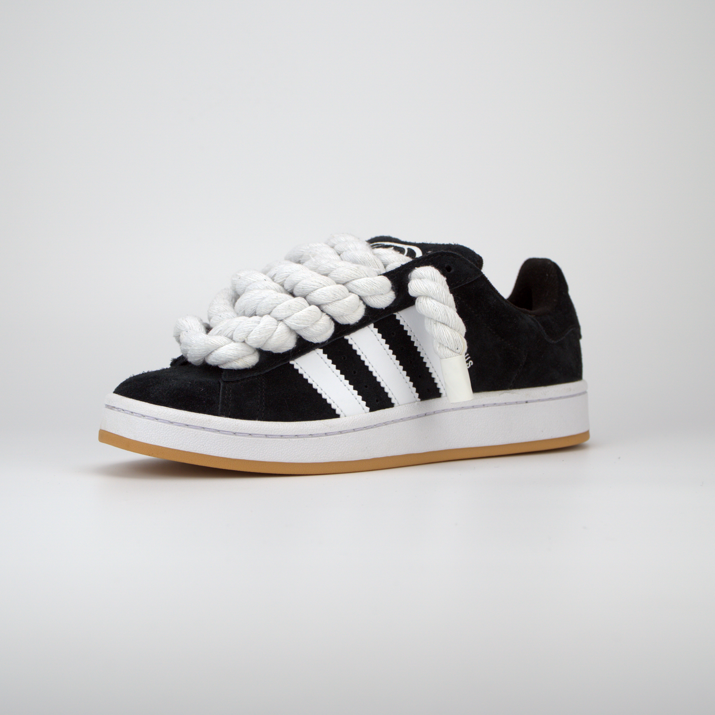 Black Adidas Campus 00s | Rope Laces Weiß