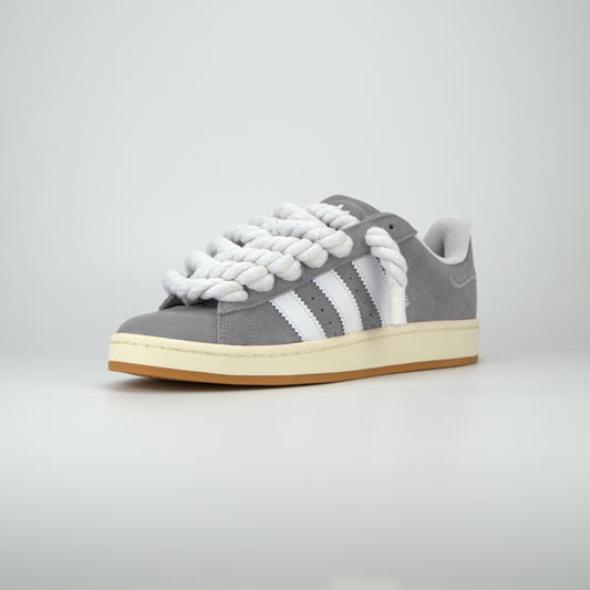 Gray Adidas Campus 00s | Rope Laces Weiß