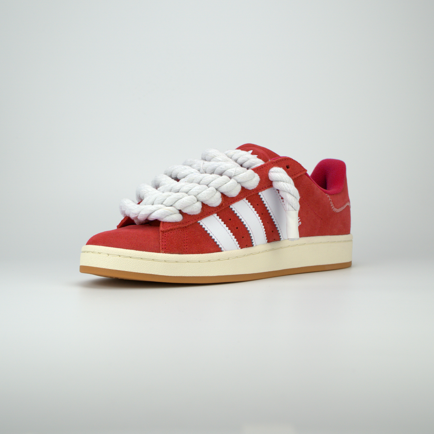 Red Adidas Campus 00s | Rope Laces White