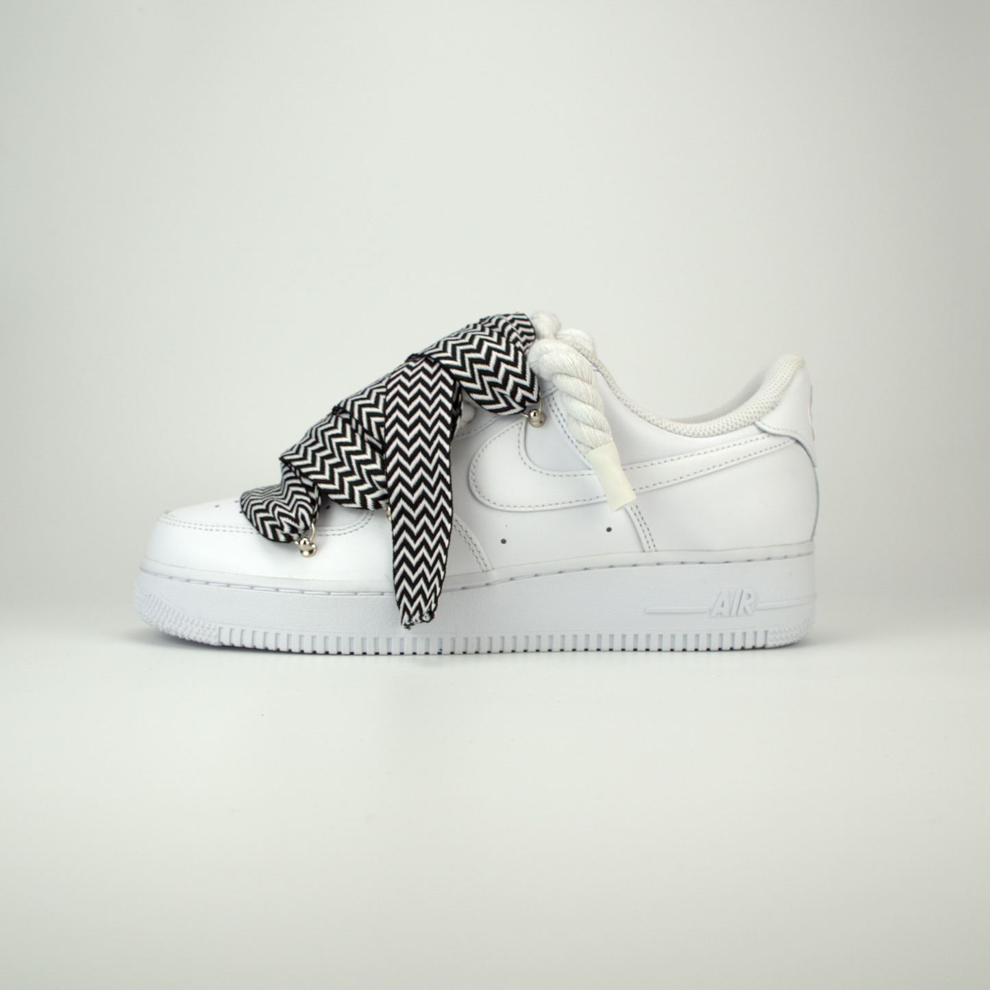 AF1 White | Lanvin Black & White Rope Forces