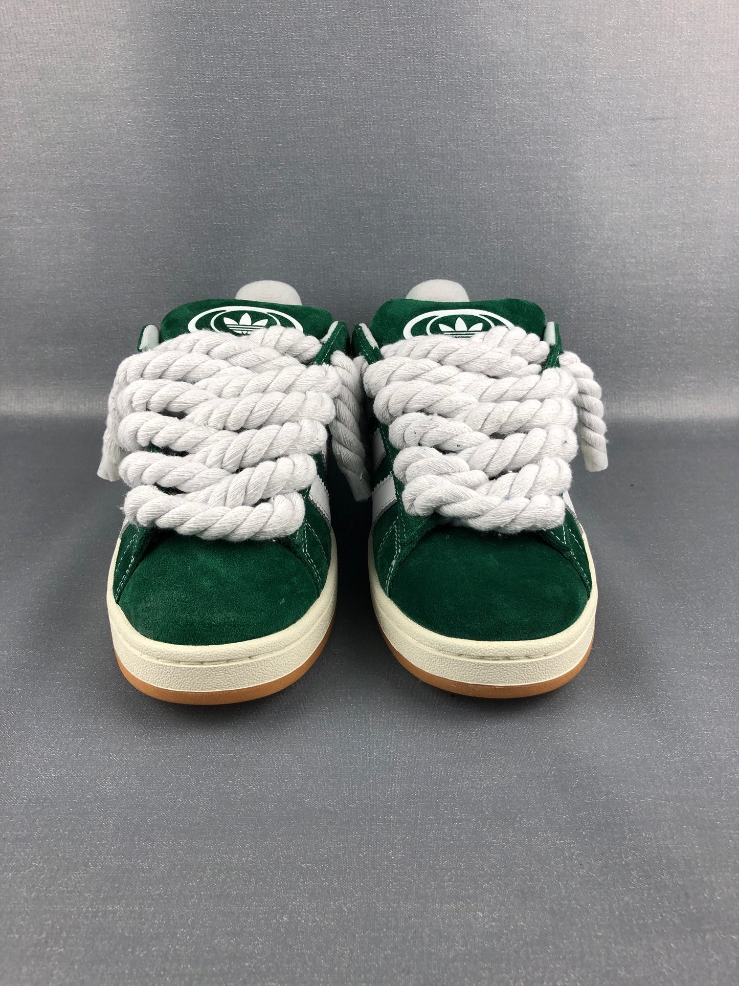 Green Adidas Campus 00s | Rope Laces Weiß
