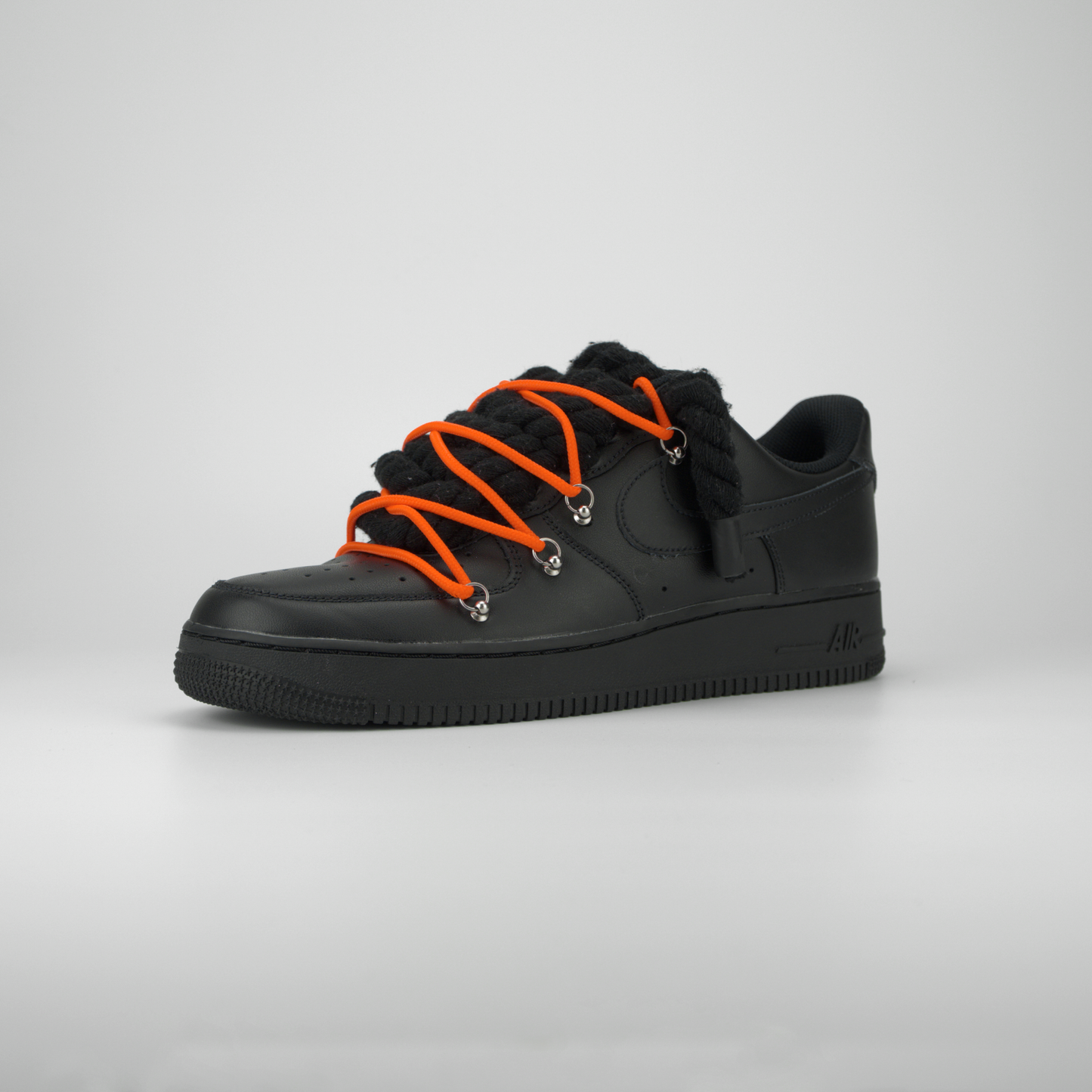 AF1 Black | Spesh Laces Orange