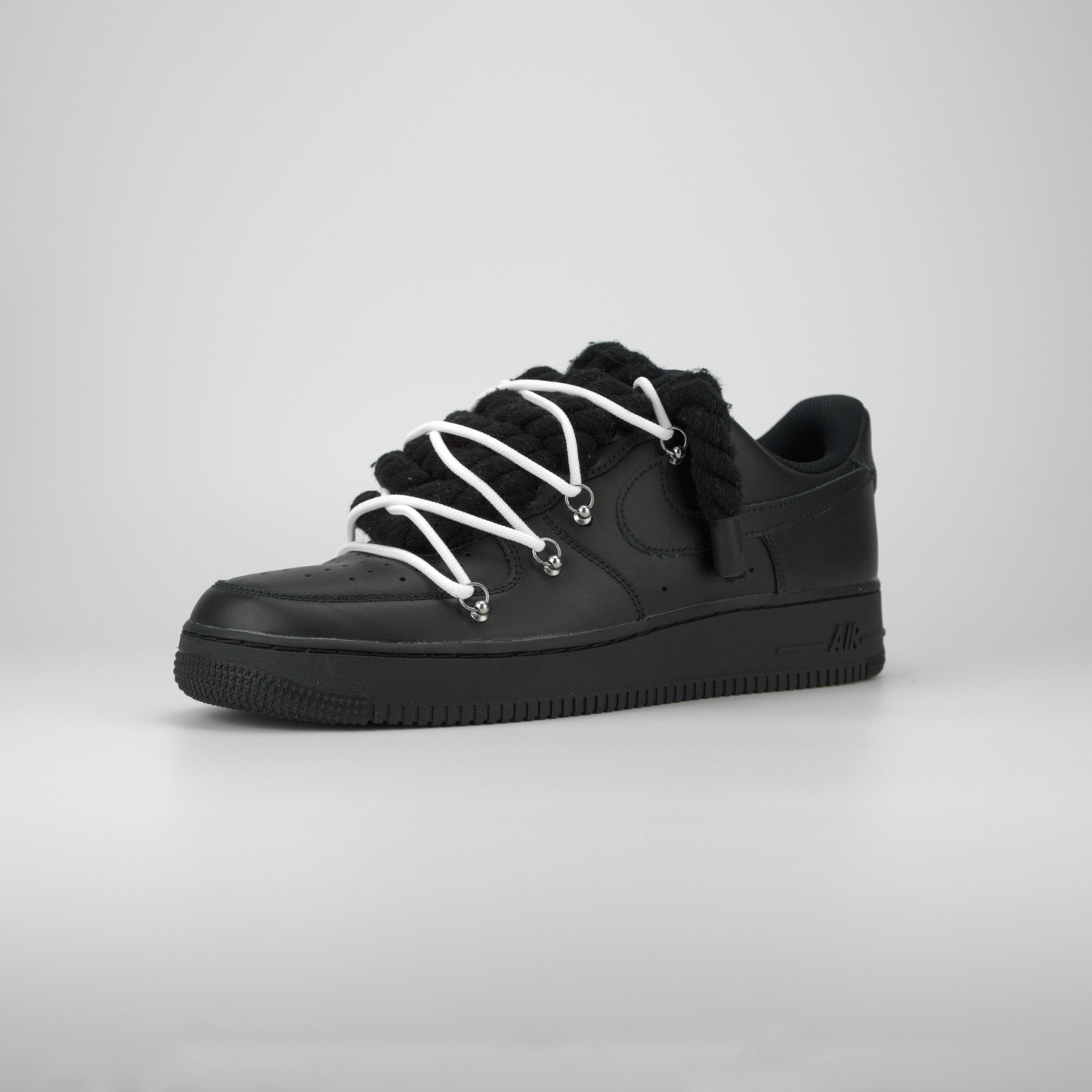 AF1 Black | Spesh Laces White