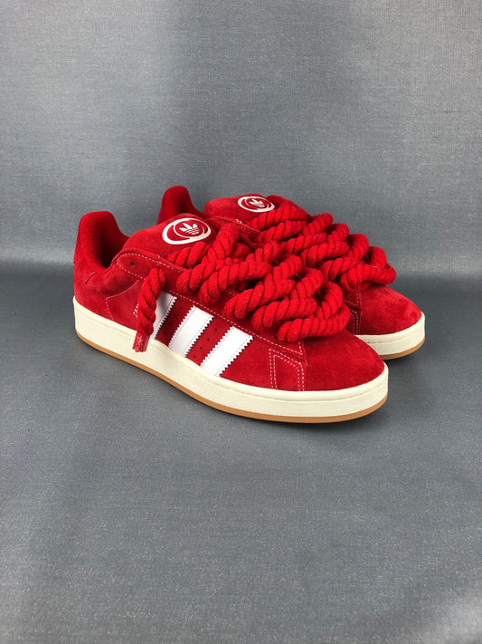 Red Adidas Campus 00s | Rope Laces Rot