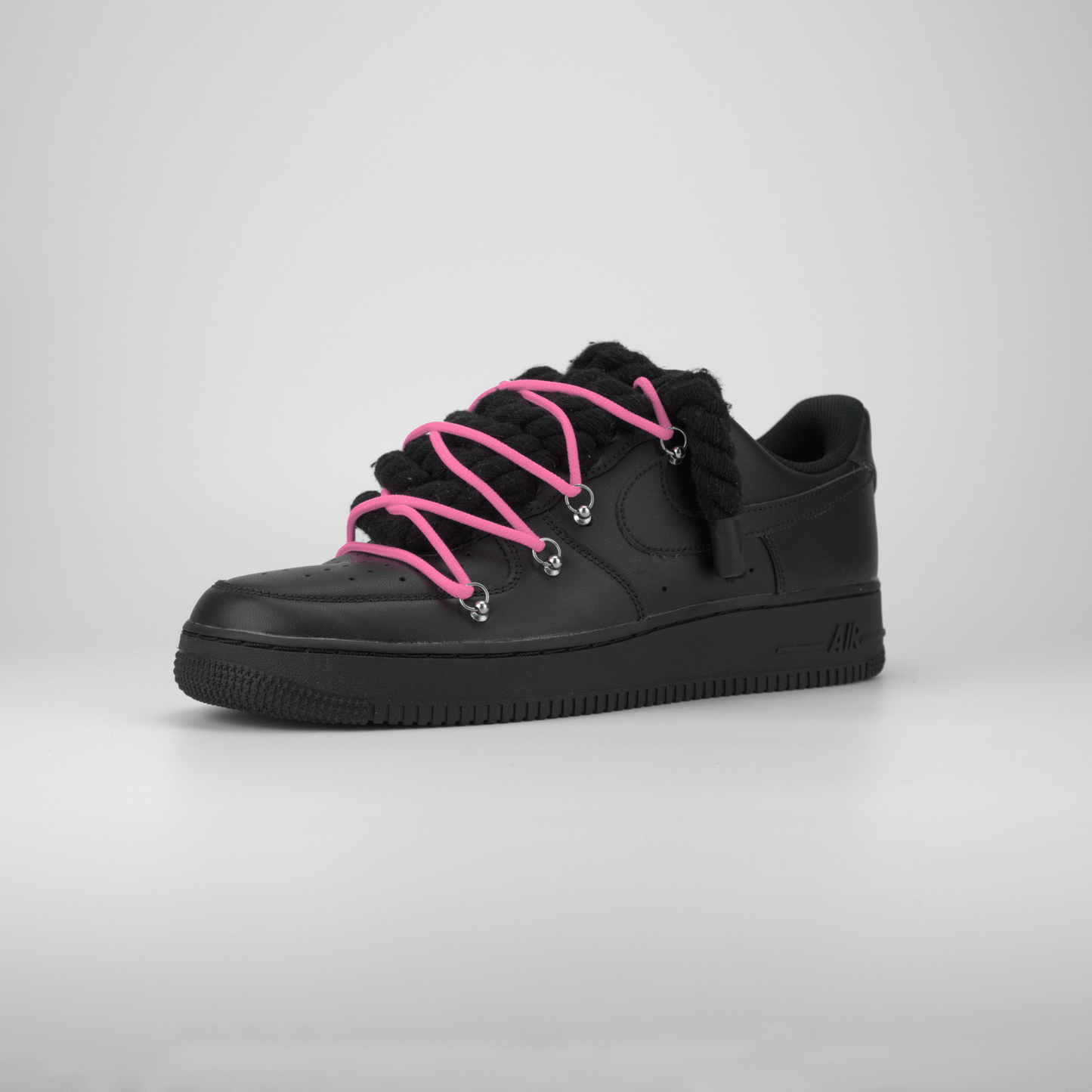 AF1 Black | Spesh Laces Rose