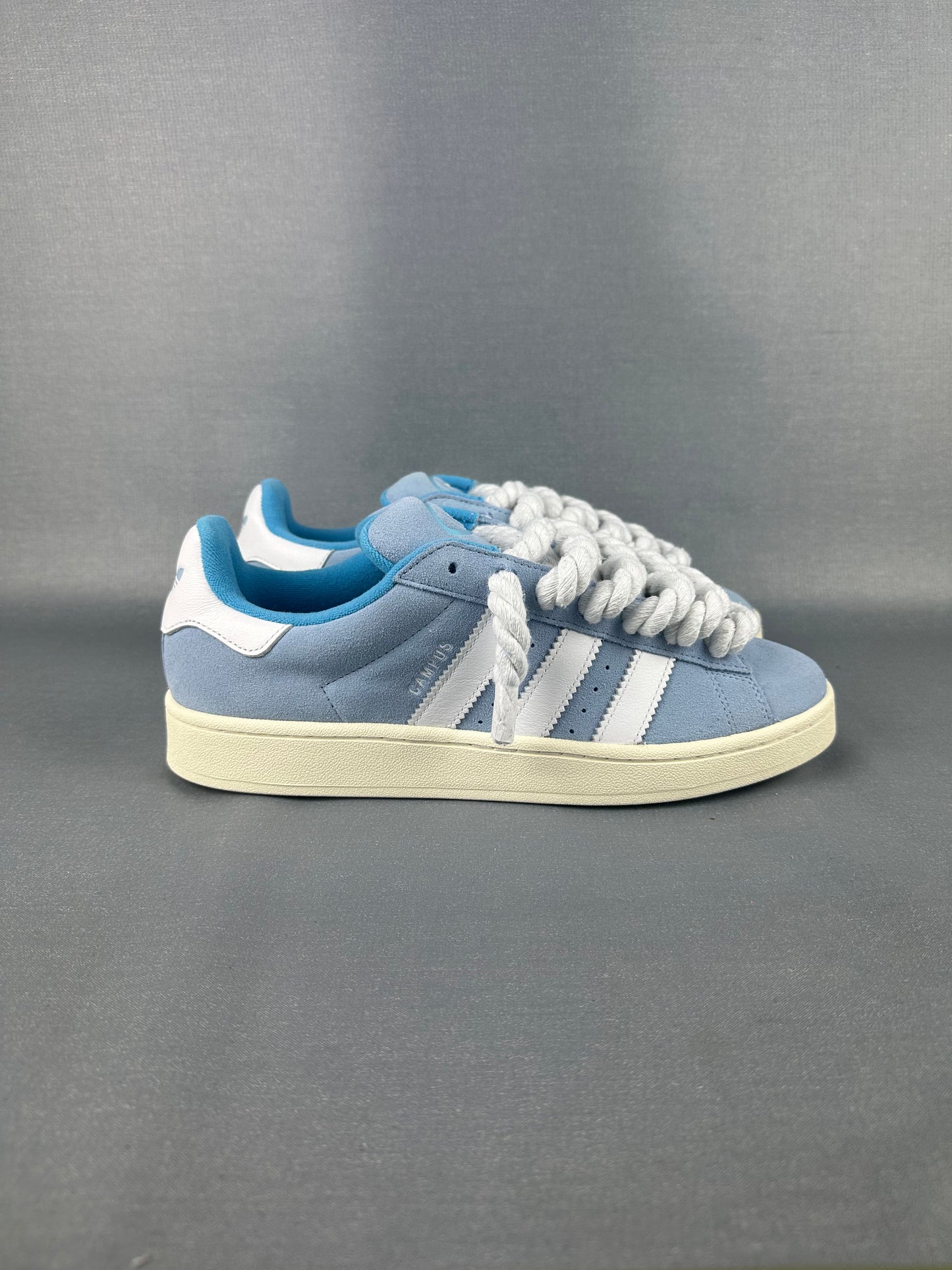 Babyblue Adidas Campus 00s | Rope Laces Weiß