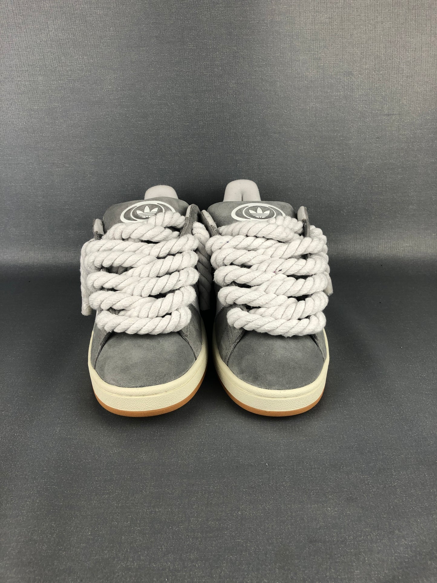 Gray Adidas Campus 00s | Rope Laces White