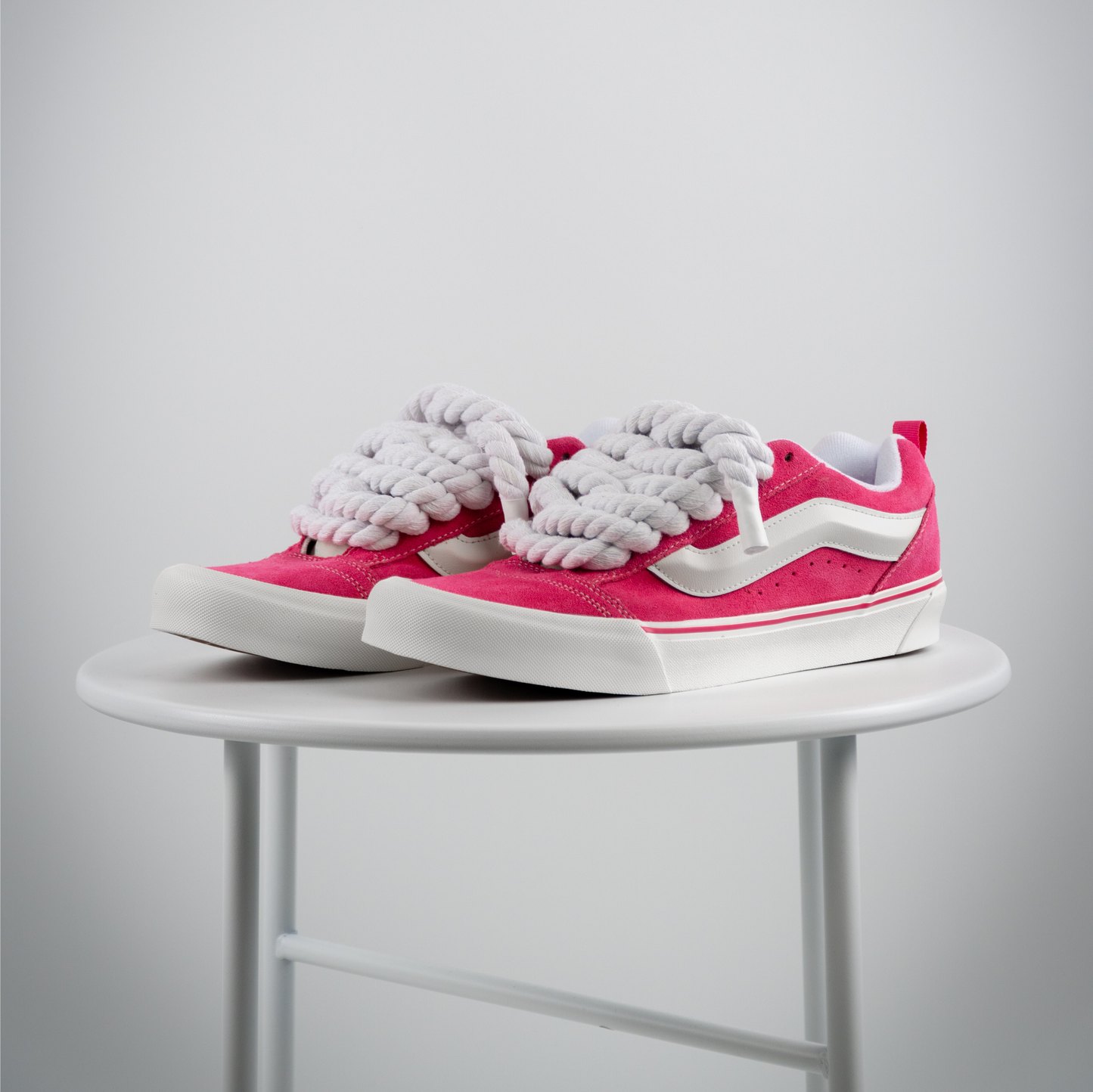 Vans Knu Skool Rosa | Rope Laces White